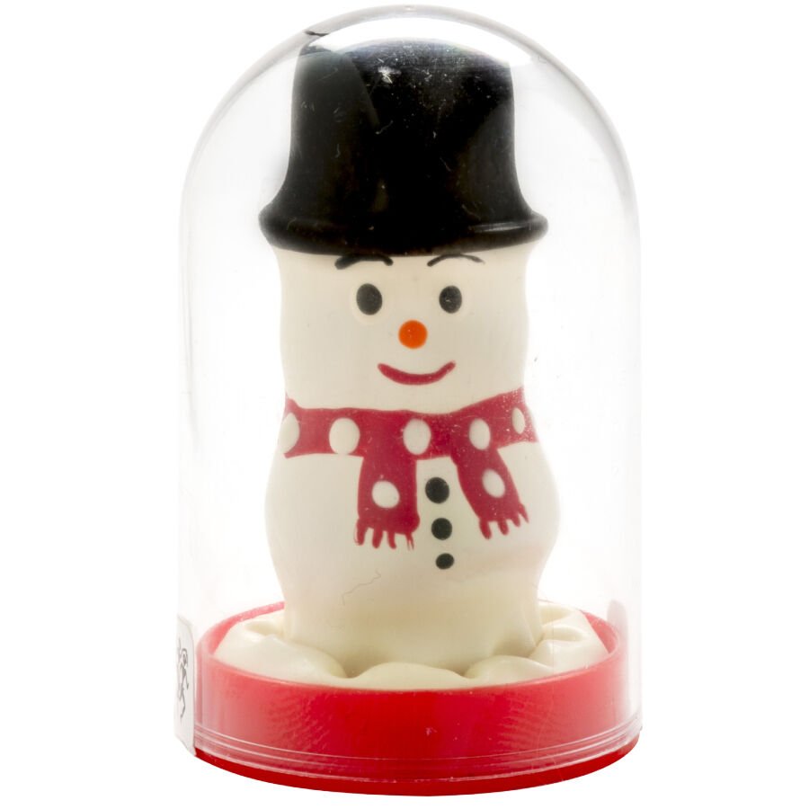 CONDOMERIE - PRESERVATIVO DECORATIVO PINTADO A MANO MUÑECO DE NIEVE - PRESERVATIVOS - El Arte del Placer