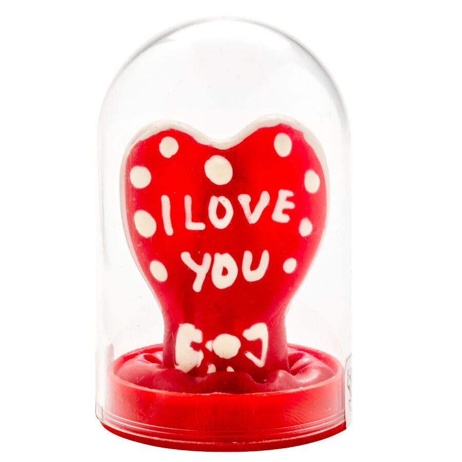 CONDOMERIE - PRESERVATIVO DECORATIVO PINTADO A MANO CORAZÓN - TE AMO MODELO 1 - PRESERVATIVOS - El Arte del Placer
