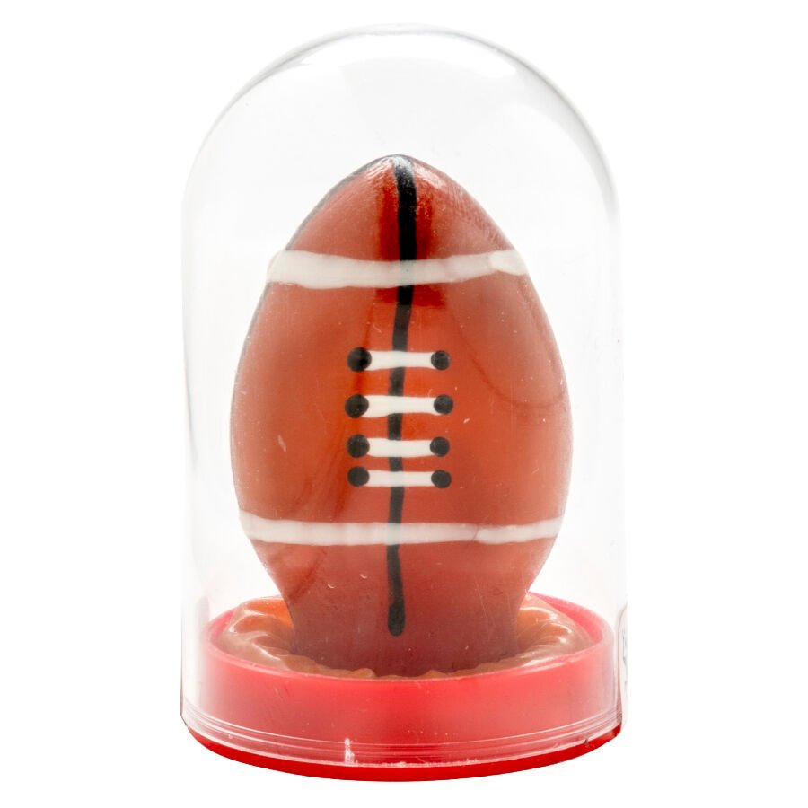 CONDOMERIE - PRESERVATIVO DECORATIVO PINTADO A MANO PELOTA DE RUGBY - PRESERVATIVOS - El Arte del Placer