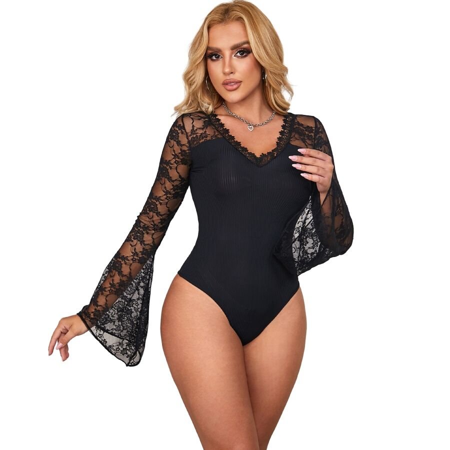 SUBBLIME - TEDDY MODELO FLORAL L/XL - Bodys - El Arte del Placer