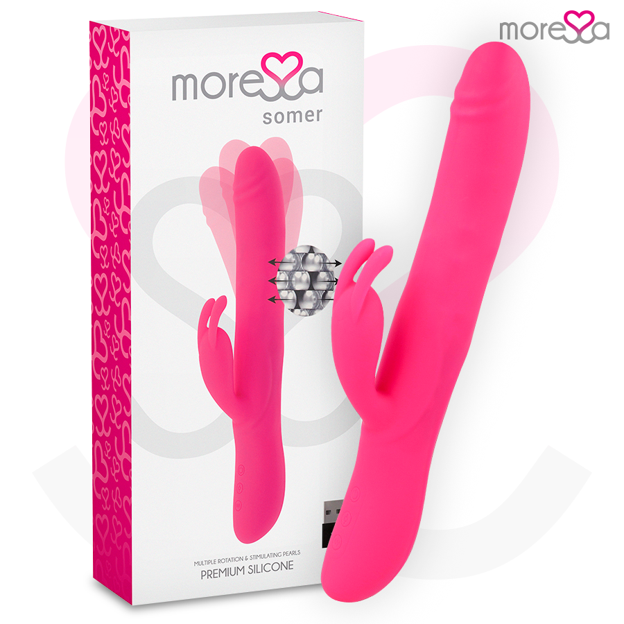 MORESSA - SOMER ROTADOR PERLADO Y POTENTE VIBRACIÓN SILICONA PREMIUM - JUGUETES BIENESTAR - El Arte del Placer