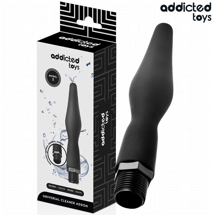 ADDICTED TOYS - LIMPIADOR ANAL CON ADAPTADOR UNIVERSAL MODELO 2 - Anal - El Arte del Placer