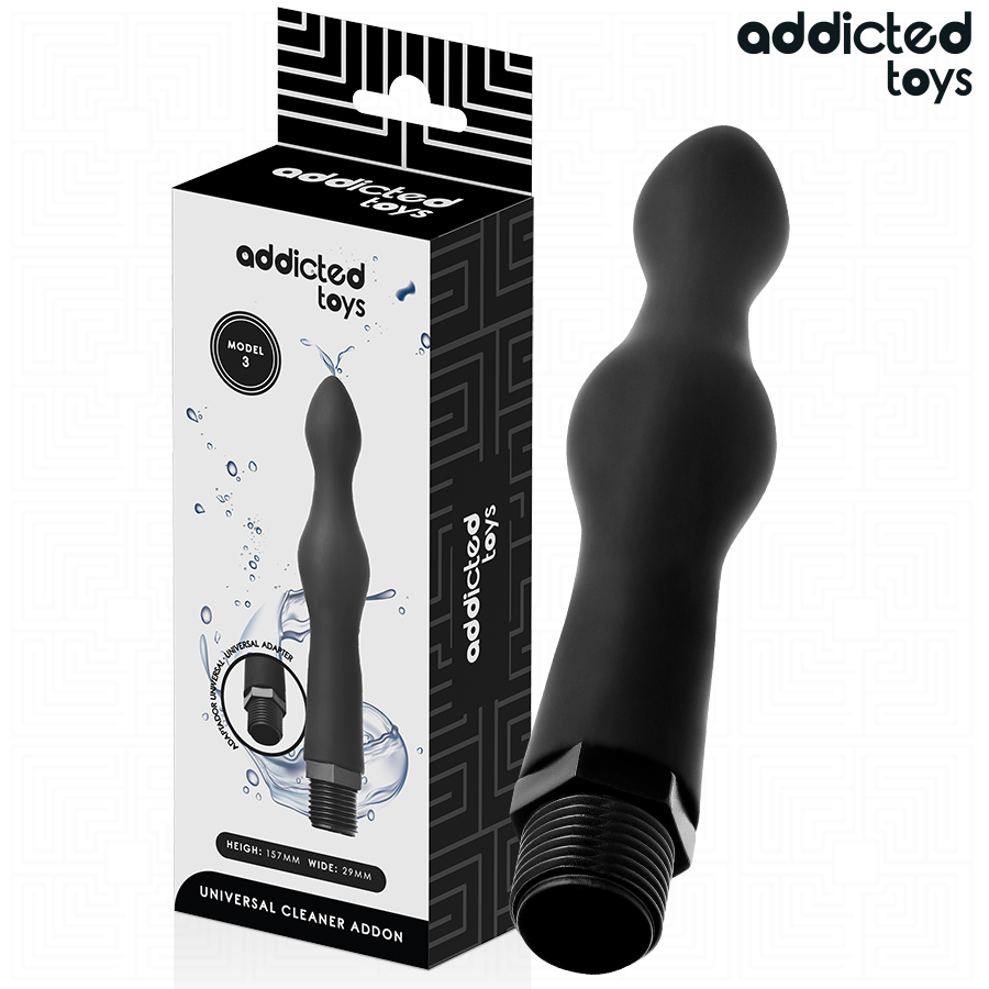 ADDICTED TOYS - LIMPIADOR ANAL CON ADAPTADOR UNIVERSAL MODELO 3 - Anal - El Arte del Placer