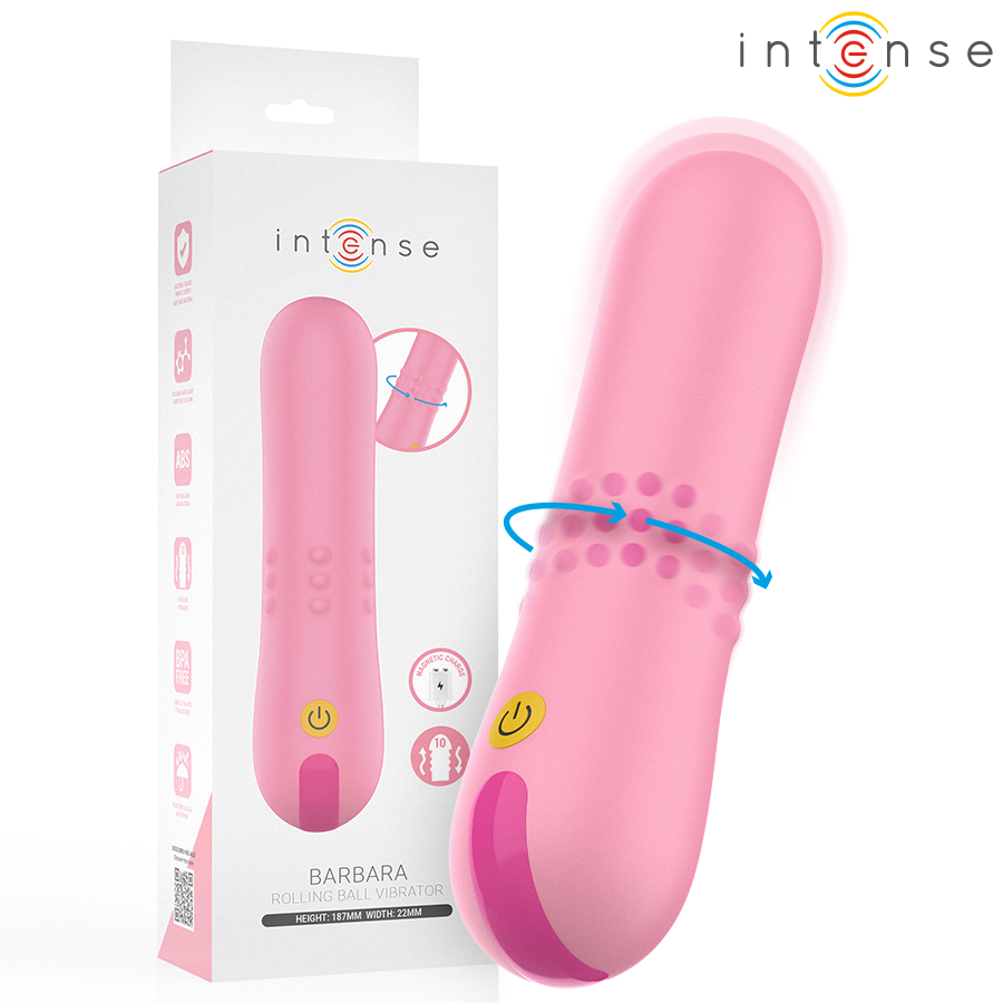 INTENSE - BARBARA VIBRADOR CON PERLAS GIRATORIAS - JUGUETES BIENESTAR - El Arte del Placer