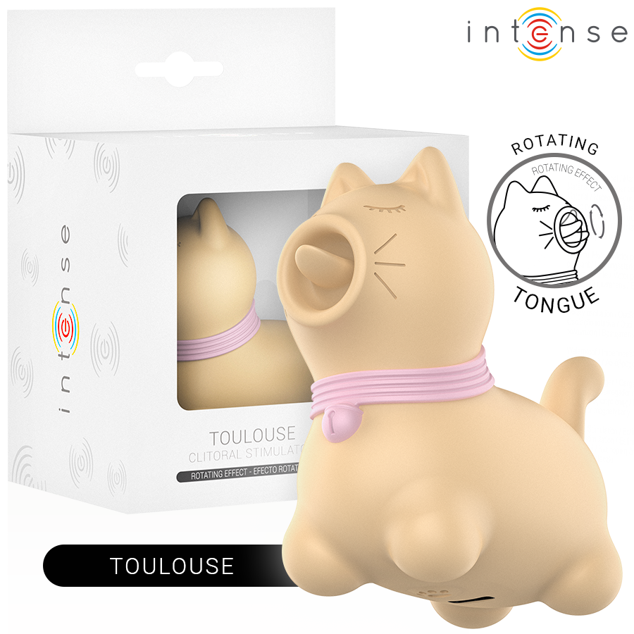 INTENSE - TOULOUSE ESTIMULADOR CON LENGUA ROTATIVA 360º AMARILLO - Estimuladores - El Arte del Placer