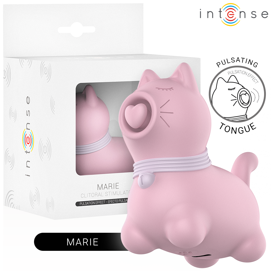 INTENSE - MARIE ESTIMULADOR CON LENGUA EFECTO PULSACIÓN ROSA - Estimuladores - El Arte del Placer