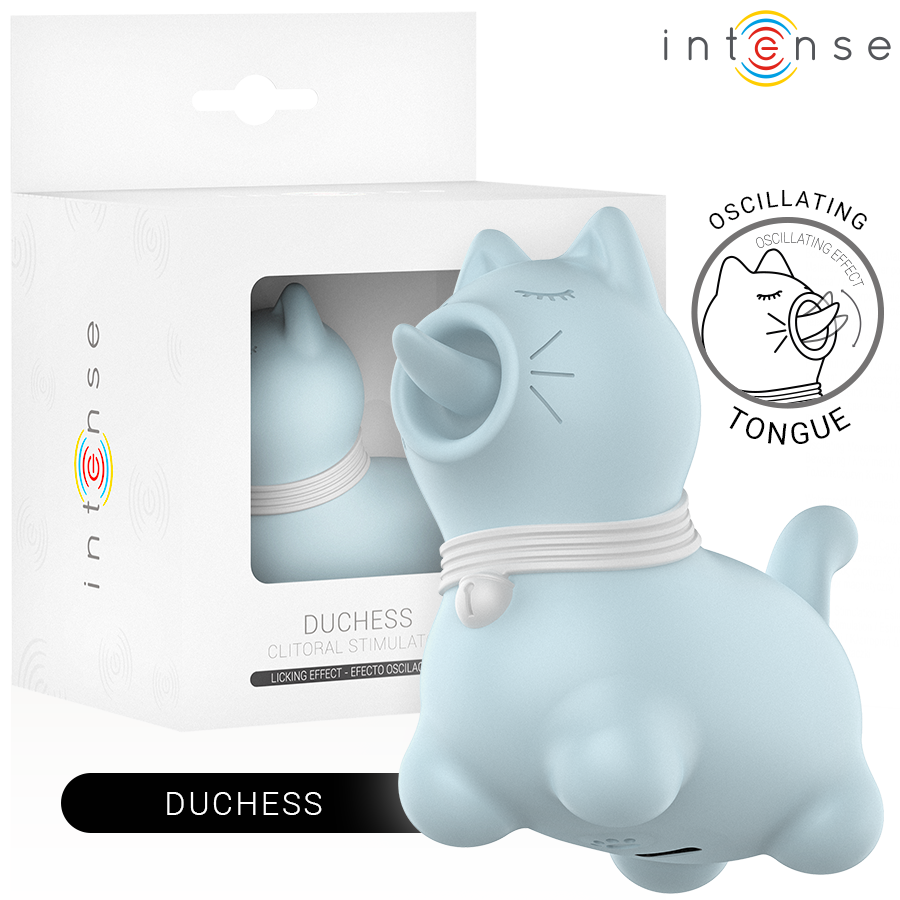 INTENSE - DUCHESS ESTIMULADOR CON LENGUA ROTATIVA 360º AZUL - Estimuladores - El Arte del Placer