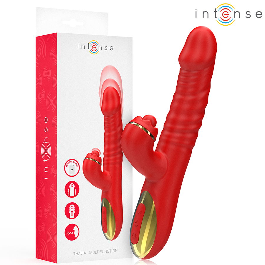 INTENSE - THALIA VIBRACIÓN & EMPUJE & ESTIMULACIÓN ROJO - JUGUETES BIENESTAR - El Arte del Placer