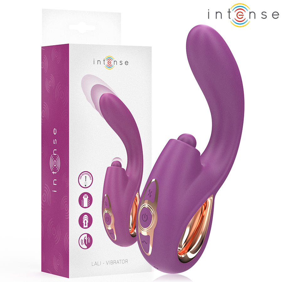 INTENSE - LALI VIBRADOR PUNTO G MULTIFUNCIÓN ESTIMULACIÓN & EMPUJE & VIBRACIÓN MORADO - JUGUETES BIENESTAR - El Arte de…