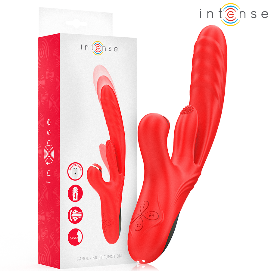 INTENSE - KAROL VIBRADOR MULTIFUNCIÓN EMPUJE & SUCCIÓN & ESTIMULACIÓN - JUGUETES BIENESTAR - El Arte del Placer