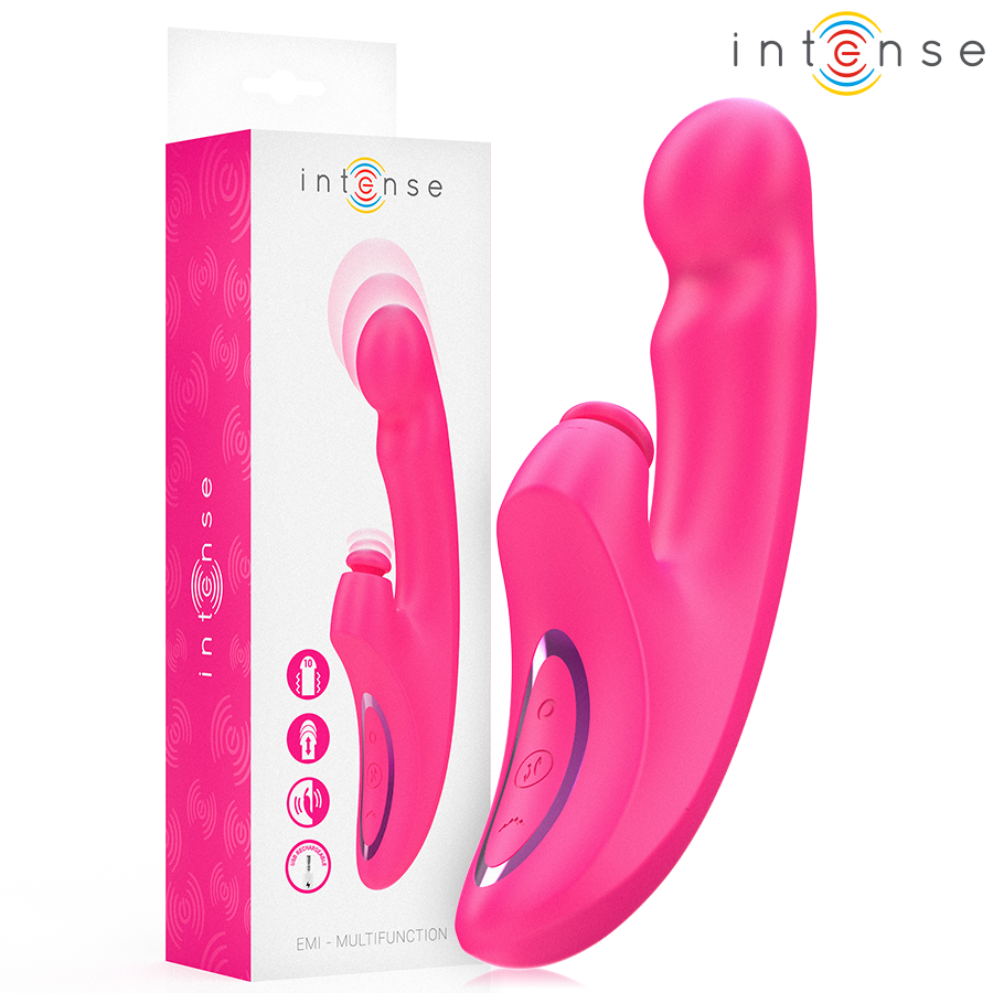 INTENSE – EMI VIBRADOR 13,5 CM MULTIFUNCIÓN 3 EN 1 10 VIBRACIONES - JUGUETES BIENESTAR - El Arte del Placer