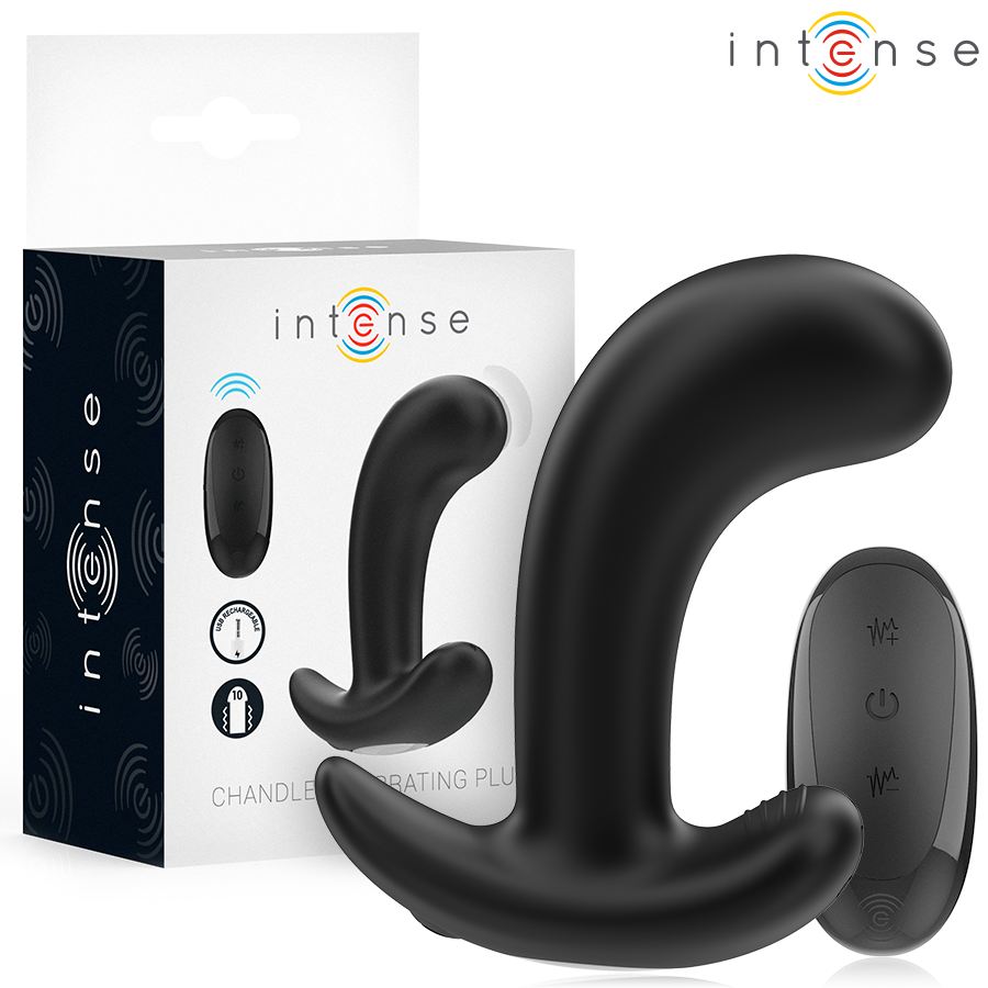 INTENSE - CHANDLER PLUG ANAL 10 VIBRACIONES NEGRO CONTROL REMOTO - Anal - El Arte del Placer