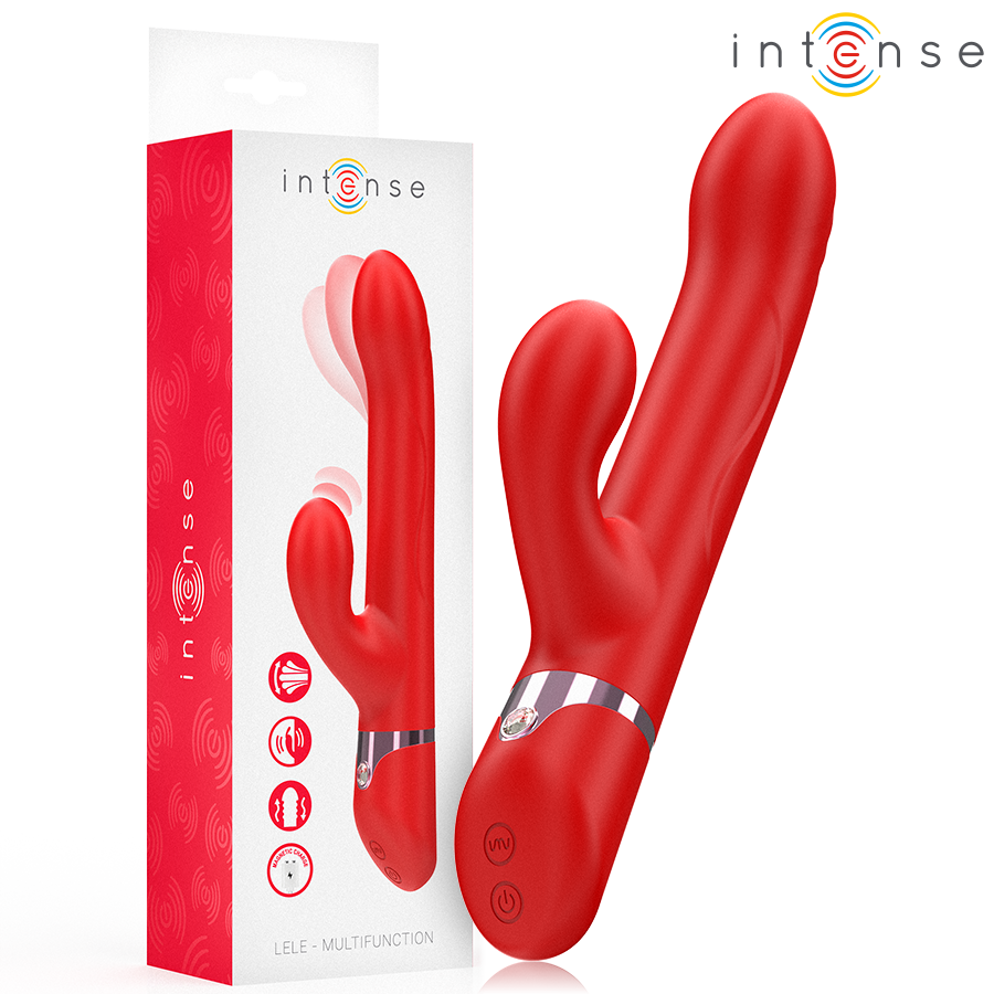 INTENSE - LELE VIBRADOR MULTIFUNCIÓN ROTATORIO & OSCILACIÓN & ESTIMULACIÓN ROJO - JUGUETES BIENESTAR - El Arte del Plac…