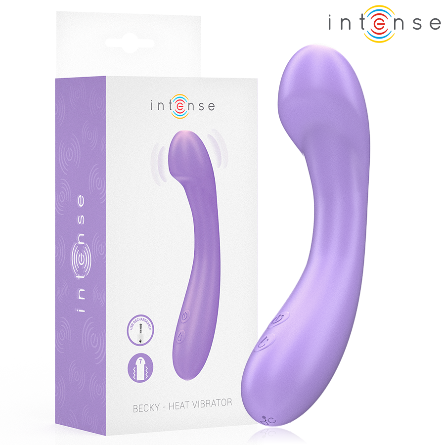 INTENSE – BECKY VIBRADOR 19 CM CALENTABLE 7 VIBRACIONES - JUGUETES BIENESTAR - El Arte del Placer