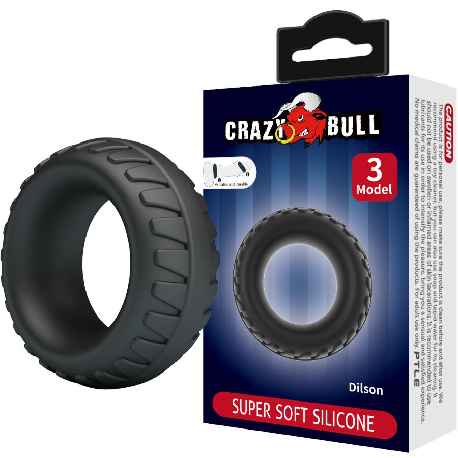 CRAZY BULL - DILSON ANILLO SILICONA MODELO 3 - Accesorios para el pene - El Arte del Placer