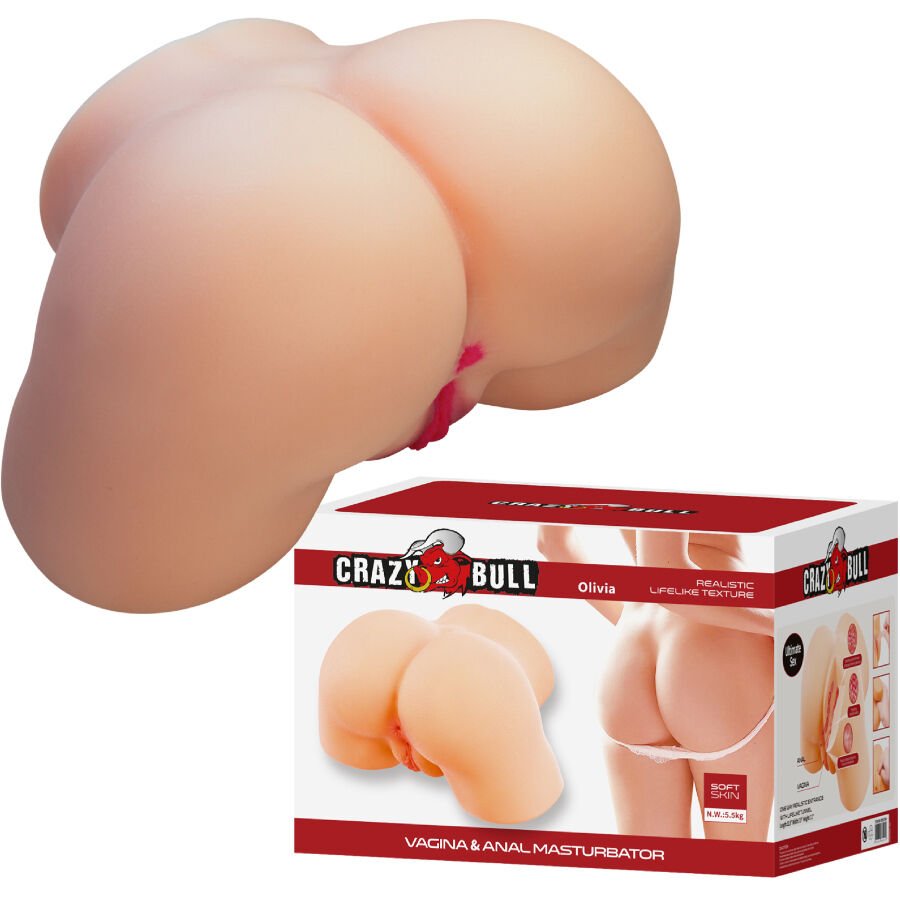 CRAZY BULL - OLIVIA TRASERO FEMENINO REALISTA VAGINA Y ANAL 5.5 KG - JUGUETES BIENESTAR - El Arte del Placer
