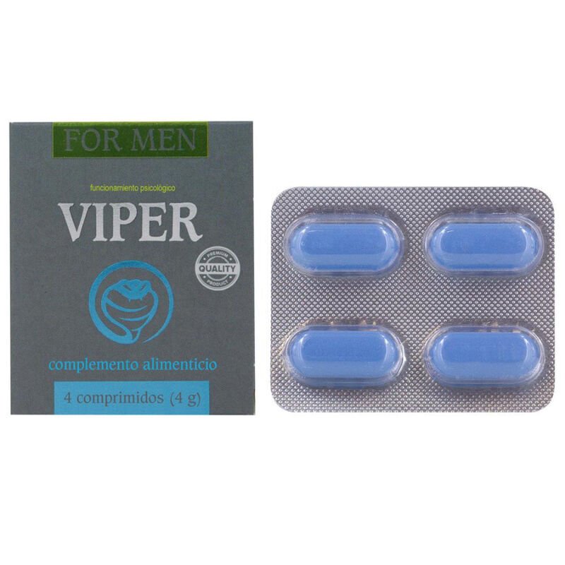 Viper – Energía, Vitalidad y Potencia Masculina con Vitaminas B y Magnesio - Cápsulas para Hombres - El Arte del Placer