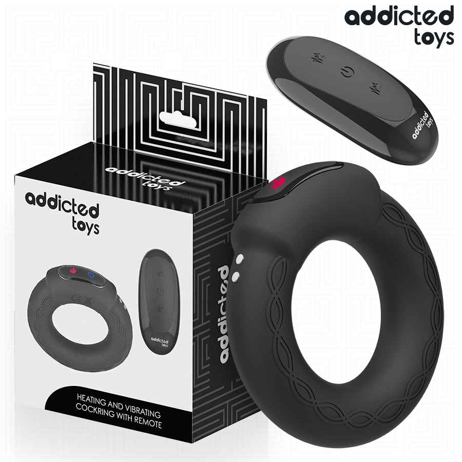 ADDICTED TOYS - ANILLO PENE VIBRADOR EFECTO CALOR CONTROL REMOTO - Accesorios para el pene - El Arte del Placer