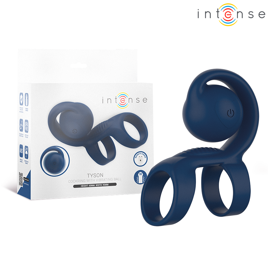 INTENSE - TYSON ANILLO POTENCIADOR CON CARACOL VIBRADOR Ø 3,2 CM - Accesorios para el pene - El Arte del Placer