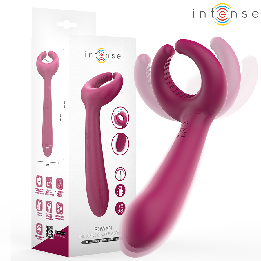 INTENSE - ROWAN VIBRADOR INCLUSIVO PARA PAREJAS - JUGUETES BIENESTAR - El Arte del Placer