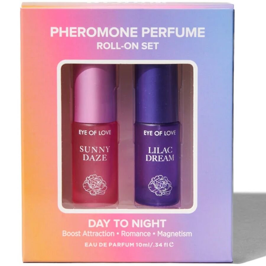EYE OF LOVE - BLOOM SET DE PERFUME ROLL-ON CON FEROMONAS DE DÍA A NOCHE 2 X 5 ML - DROGUERÍA - El Arte del Placer
