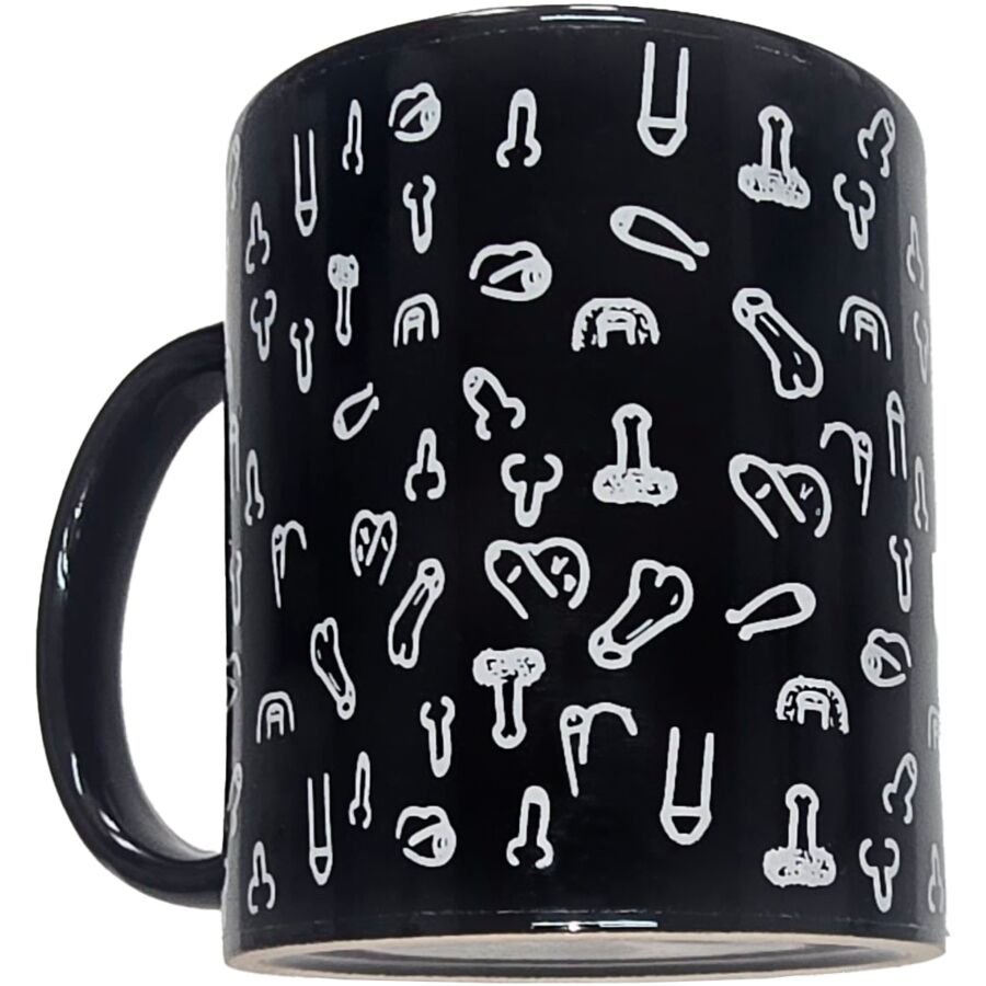 DIABLO PICANTE - TAZA NEGRA PENES 370 ML - Artículos divertidos - El Arte del Placer