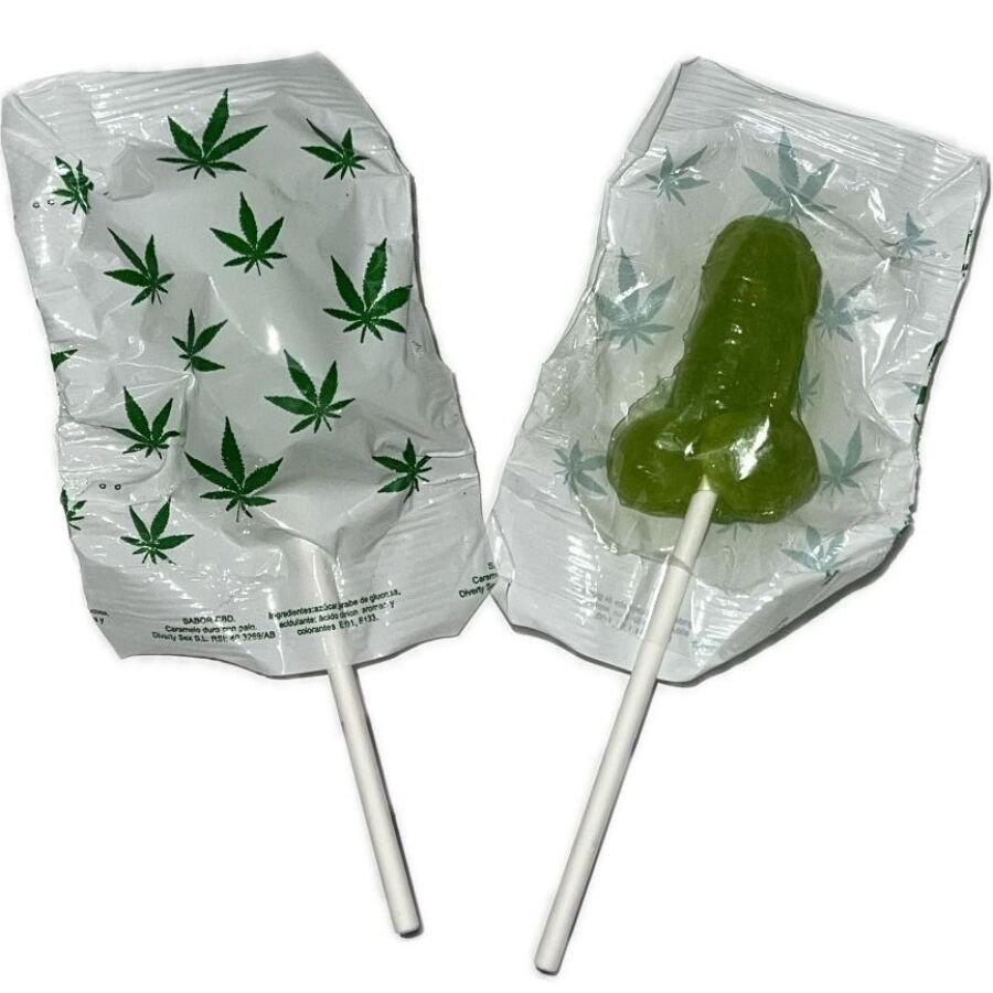 DIABLO GOLOSO - 1 PIRULETA PENE AROMA CANNABIS - ARTÍCULOS VARIOS - El Arte del Placer