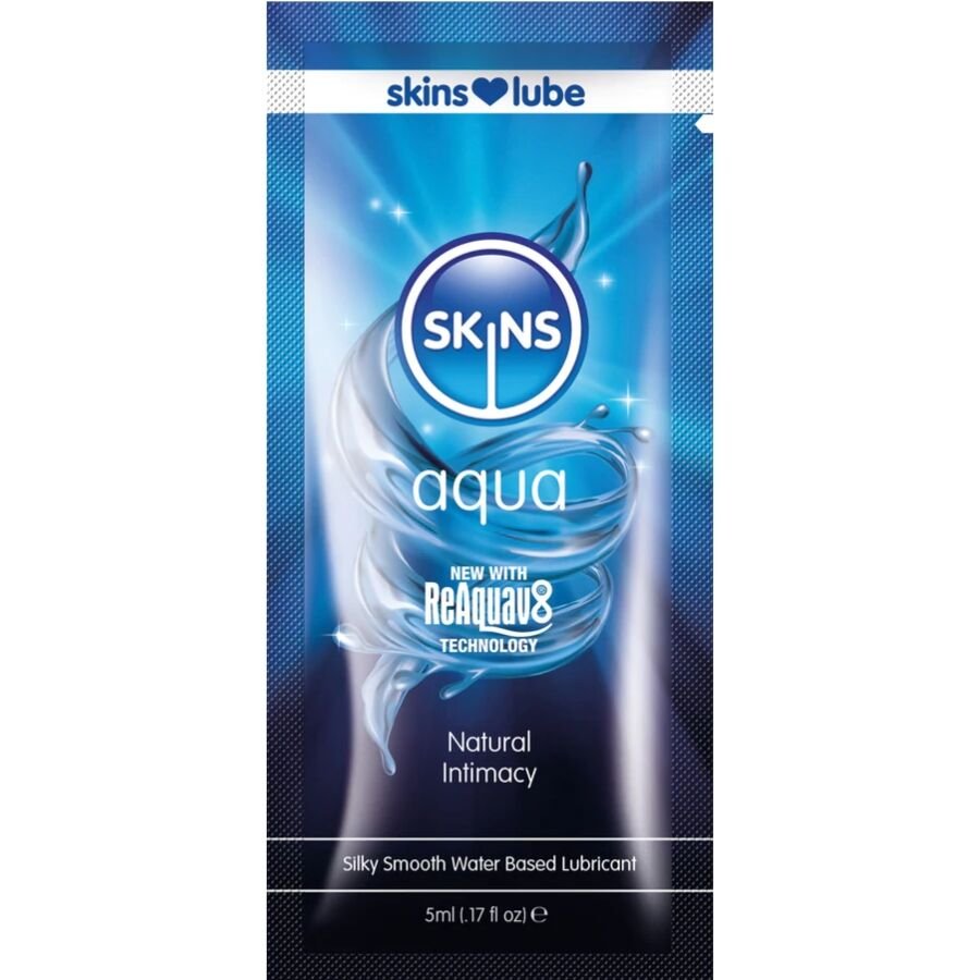 SKINS - AQUA LUBRICANTE BASE DE AGUA MONODOSIS 5 ML - Base Agua - El Arte del Placer