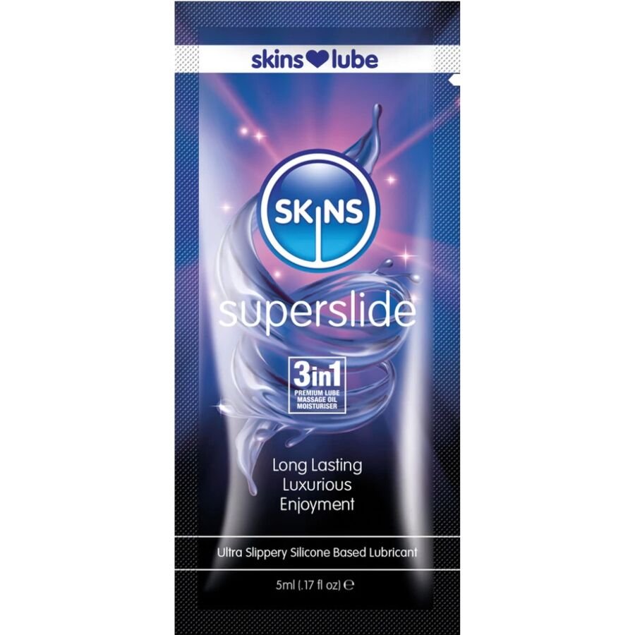 SKINS - SUPERSLIDE LUBRICANTE BASE DE SILICONA MONODOSIS 5 ML - Base Silicona - El Arte del Placer
