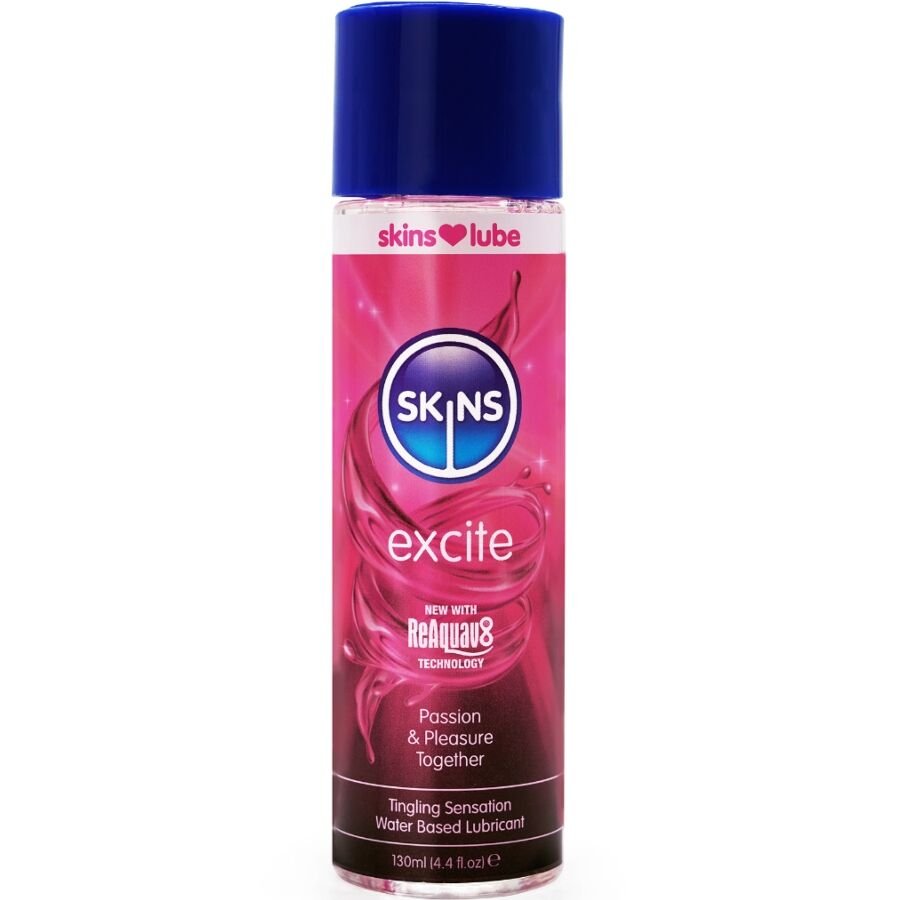 SKINS - EXCITE LUBRICANTE BASE DE AGUA 130 ML - Base Agua - El Arte del Placer