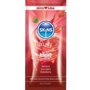 Skins - Fruity Lubricante Base De Agua Fresa Monodosis 5 Ml