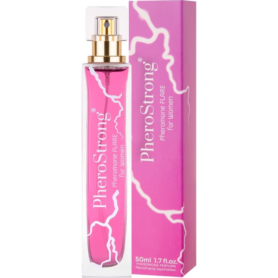 PHEROSTRONG - FLARE PERFUME CON FEROMONAS PARA MUJER 50 ML - DROGUERÍA - El Arte del Placer