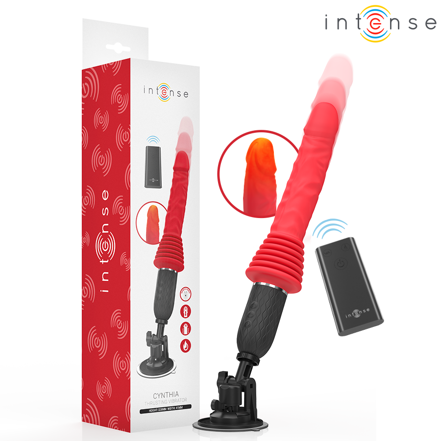 INTENSE - CYNTHIA VIBRADOR THRUSTING CONTROL REMOTO CON CALOR - JUGUETES BIENESTAR - El Arte del Placer