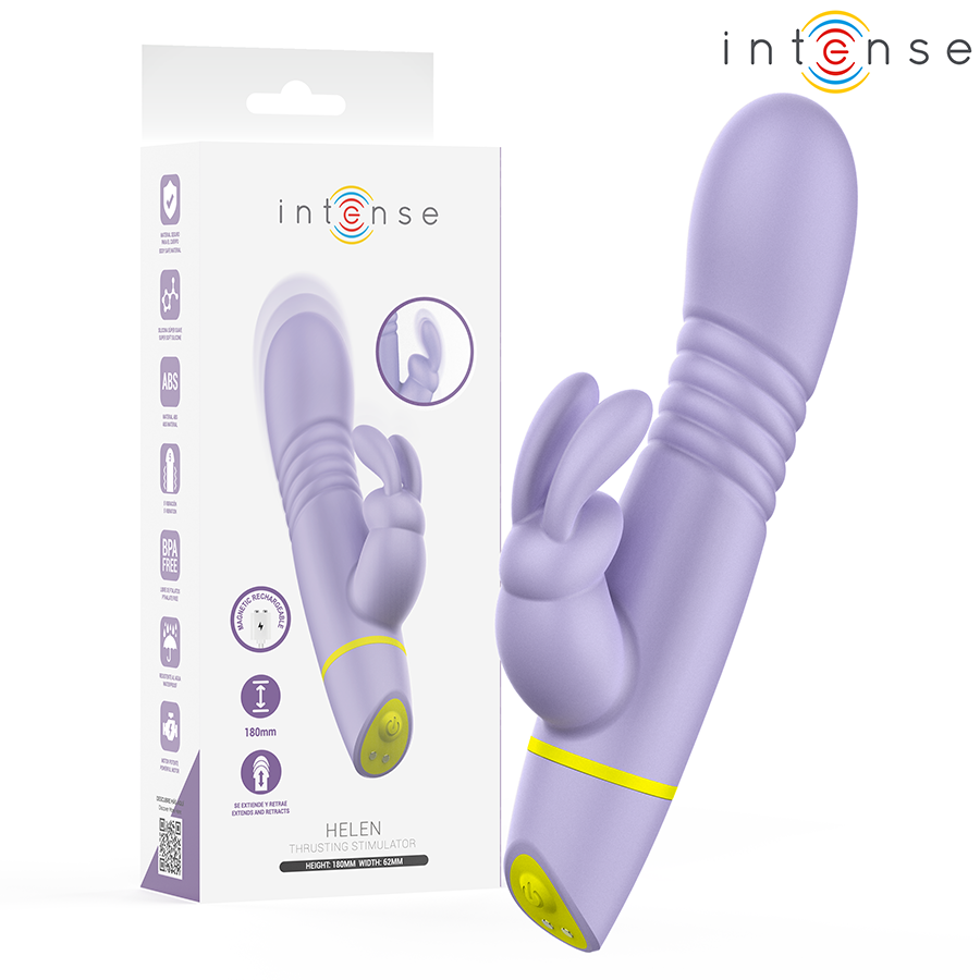 INTENSE - HELEN ESTIMULADOR RABBIT & VIBRADOR THRUSTING - JUGUETES BIENESTAR - El Arte del Placer