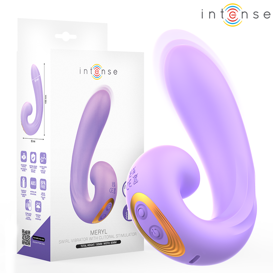 INTENSE - MERYL ESTIMULADOR CLÍTORIS DOBLE VIBRACIÓN - Desarrolladores Vagina&Clítoris - El Arte del Placer