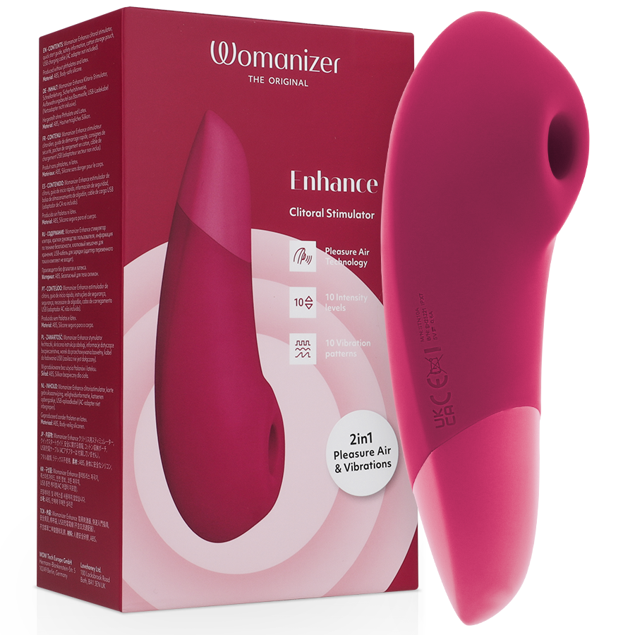 WOMANIZER - ENHANCE ESTIMULADOR DE CLITORÍS ROSA VIBRANTE - Estimuladores - El Arte del Placer