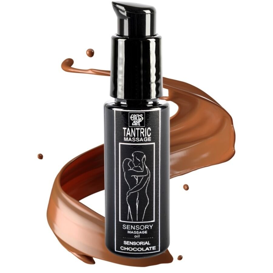 EROS-ART - ACEITE MASAJE TÁNTRICO NATURAL Y AFRODISÍACO CHOCOLATE 30 ML - Aceites con Sabores - El Arte del Placer