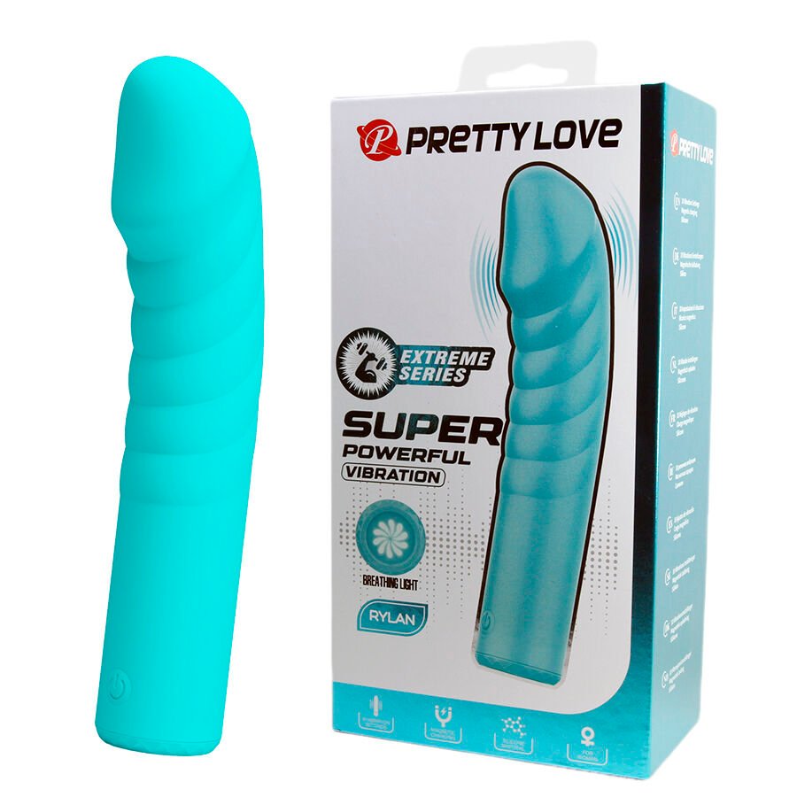 PRETTY LOVE - RYLAN VIBRADOR PUNTO G AZUL - JUGUETES BIENESTAR - El Arte del Placer