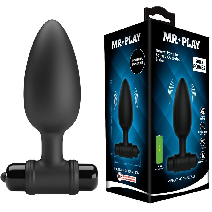 MR PLAY - PLUG ANAL SUPER POWER CON VIBRACIÓN - Anal - El Arte del Placer
