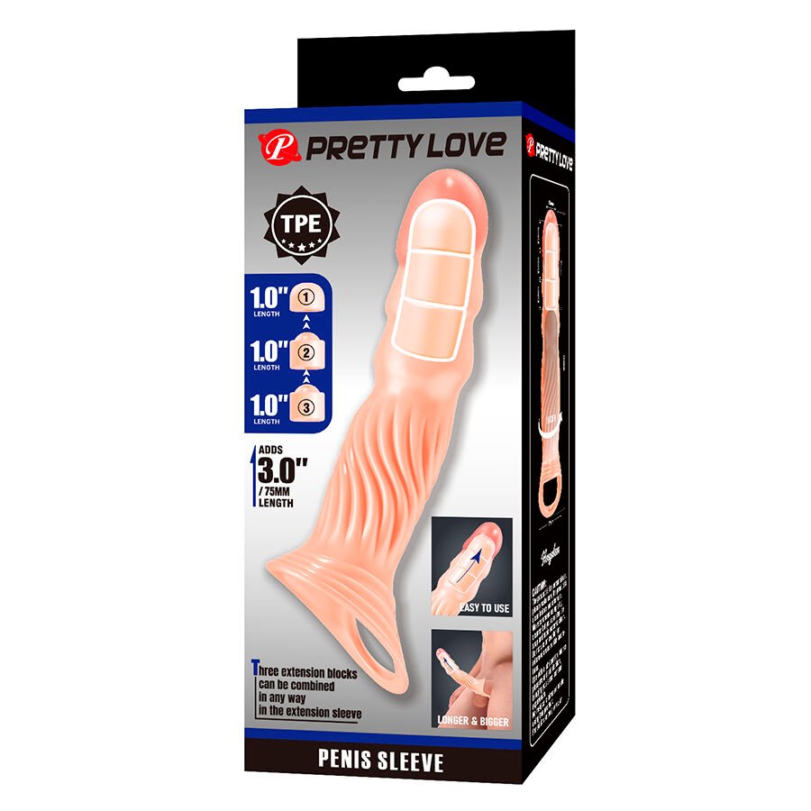 PRETTY LOVE - FUNDA PARA PENE TEXTURIZADA CON EXTENSORES - Imagen 9