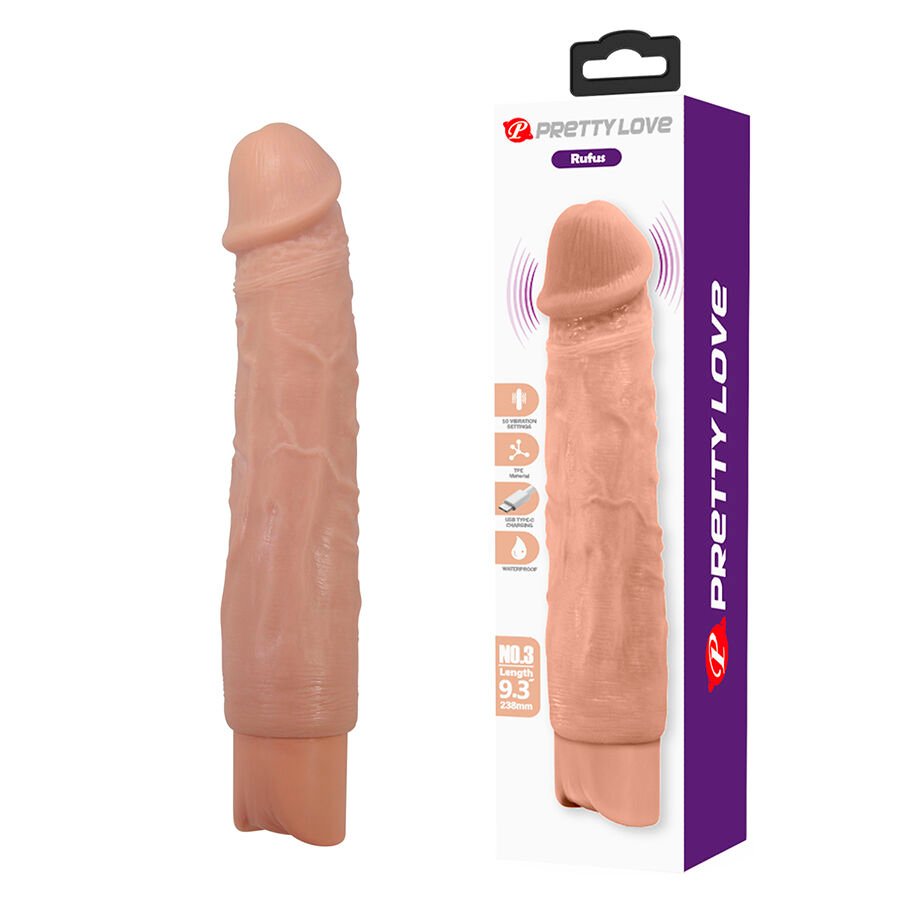 PRETTY LOVE - RUFUS VIBRADOR REALÍSTICO FLEXIBLE - JUGUETES BIENESTAR - El Arte del Placer