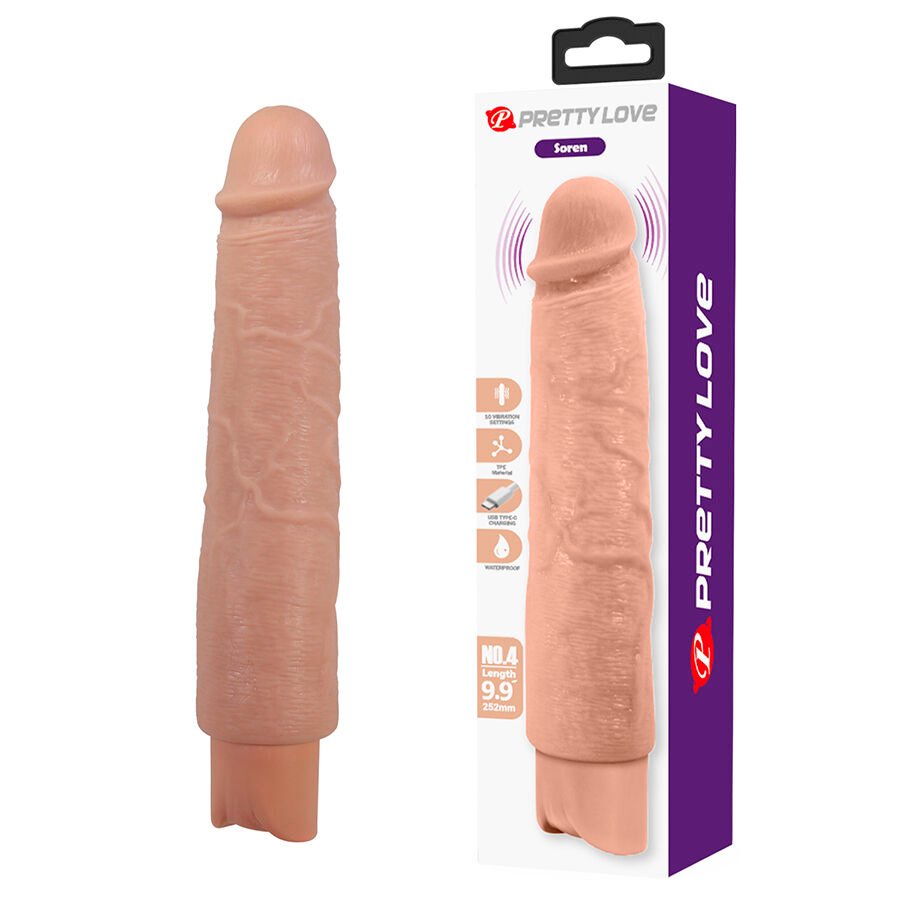 PRETTY LOVE - SOREN VIBRADOR REALÍSTICO FLEXIBLE - JUGUETES BIENESTAR - El Arte del Placer
