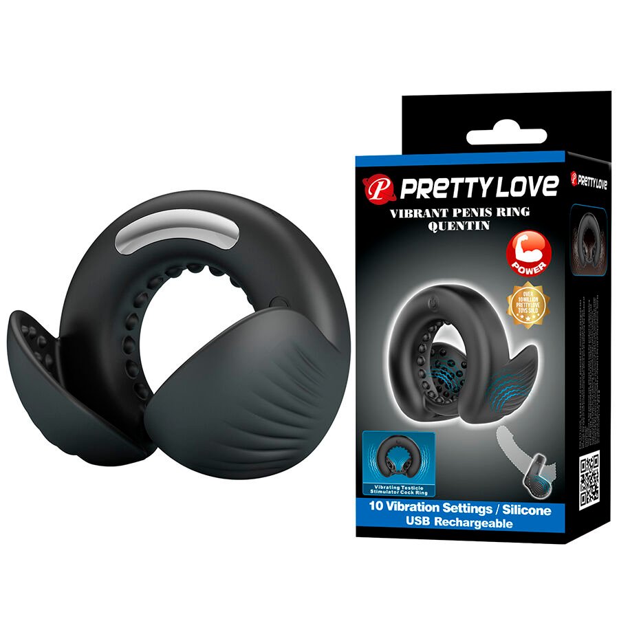 PRETTY LOVE - QUENTIN ANILLO PARA PENE CON ESTIMULADOR TESTICULAR - Accesorios para el pene - El Arte del Placer