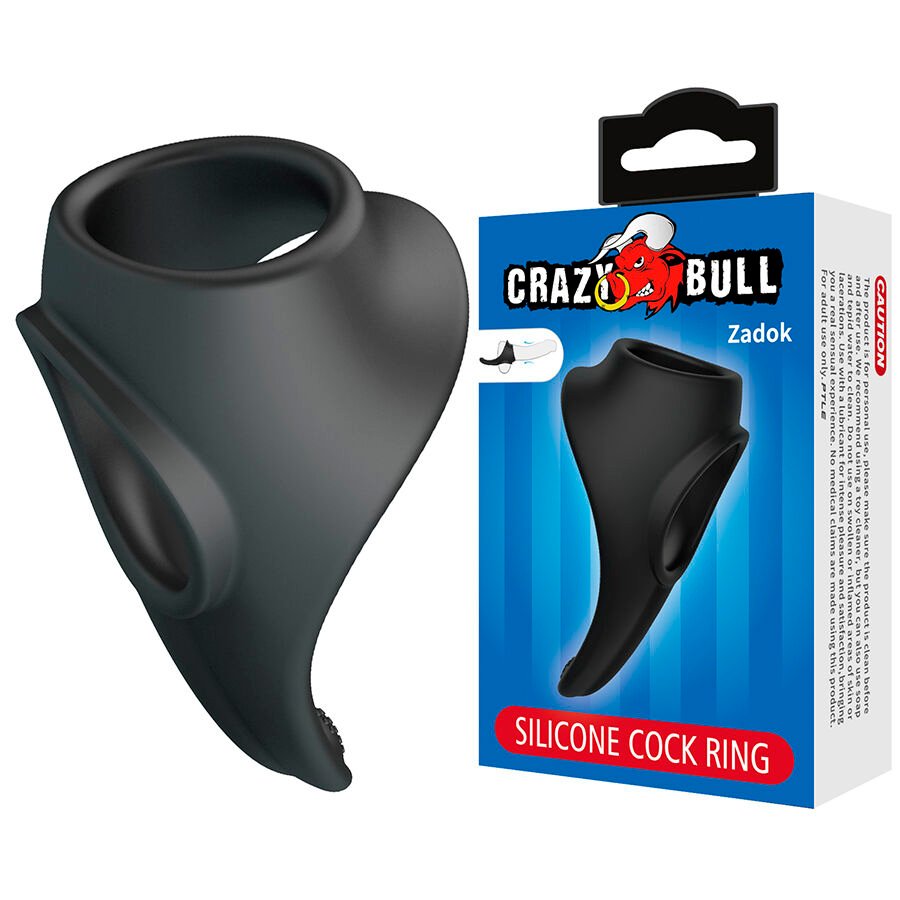 CRAZY BULL - ZADOK ANILLO ERGONÓMICO CON ESTIMULADOR DE PERINÉ - Accesorios para el pene - El Arte del Placer