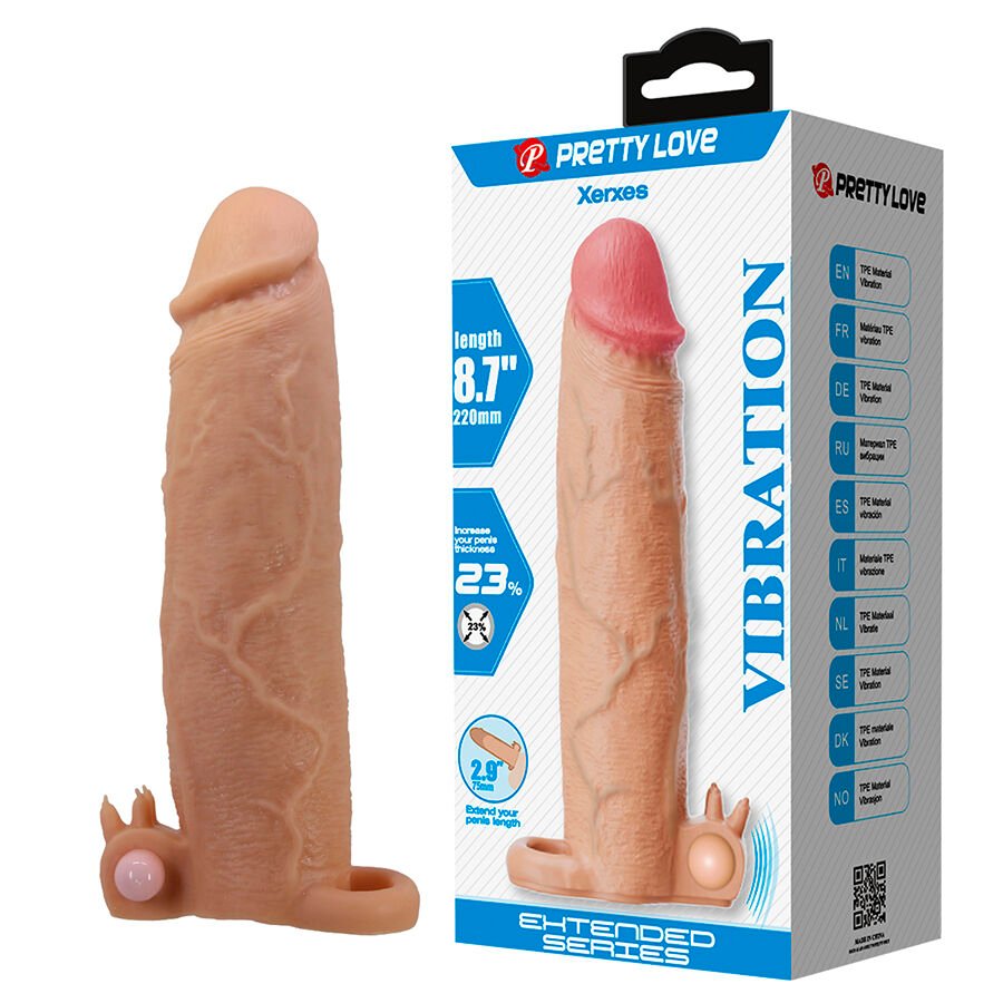 PRETTY LOVE - XERXES FUNDA PARA PENE CON ESTIMULADOR DE CLÍTORIS Y VIBRACIÓN - Accesorios para el pene - El Arte del Pl…