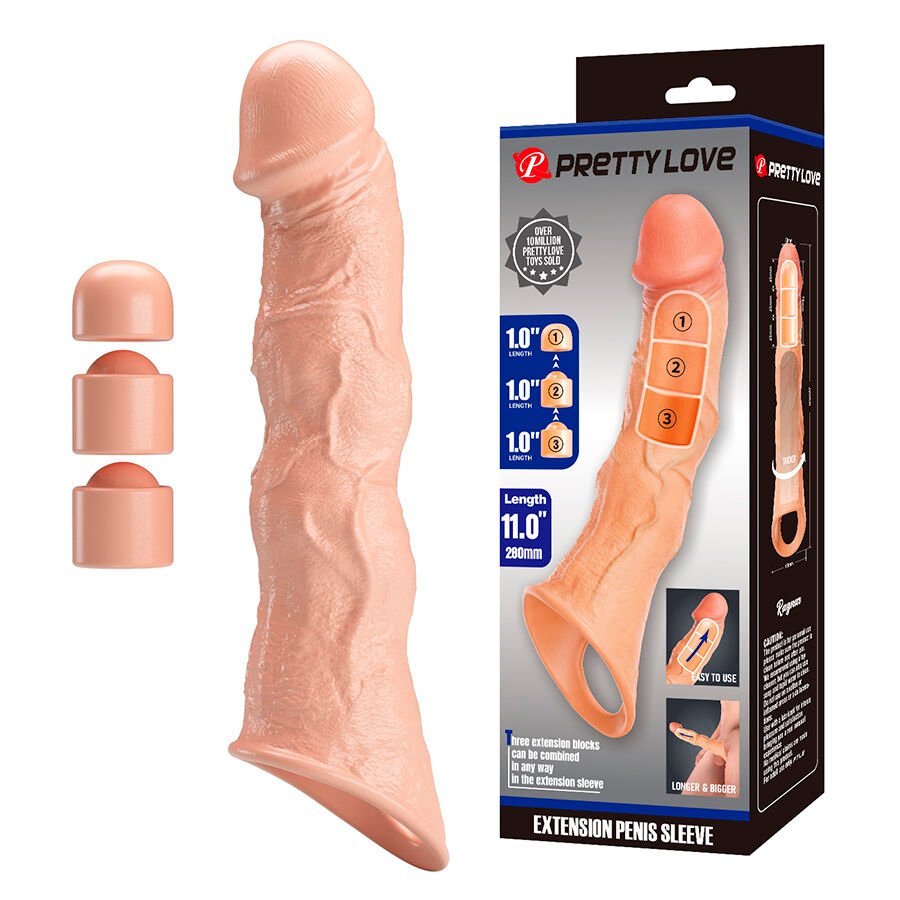 PRETTY LOVE - RAGNAR FUNDA EXTENSORA CON EXTENSORES AJUSTABLES - Accesorios para el pene - El Arte del Placer