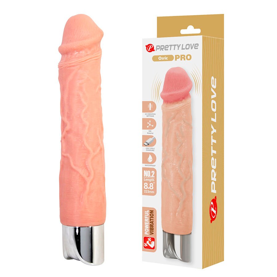 PRETTY LOVE - OSRIC PRO VIBRADOR REALÍSTICO FLEXIBLE - JUGUETES BIENESTAR - El Arte del Placer