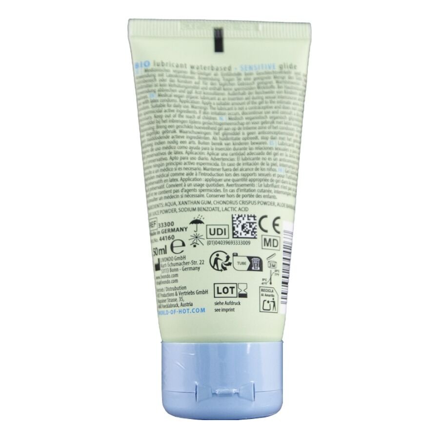 HOT - BIO LUBRICANT LUBRICANTE BIO BASE AGUA SENSIBLE 50 ML - Base Agua - El Arte del Placer