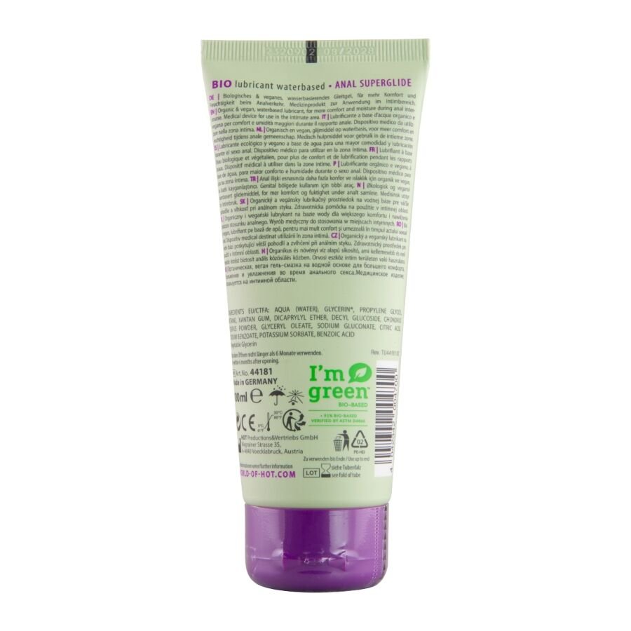 HOT - BIO LUBRICANT LUBRICANTE BIO BASE AGUA ANAL 100 ML - Anal - El Arte del Placer