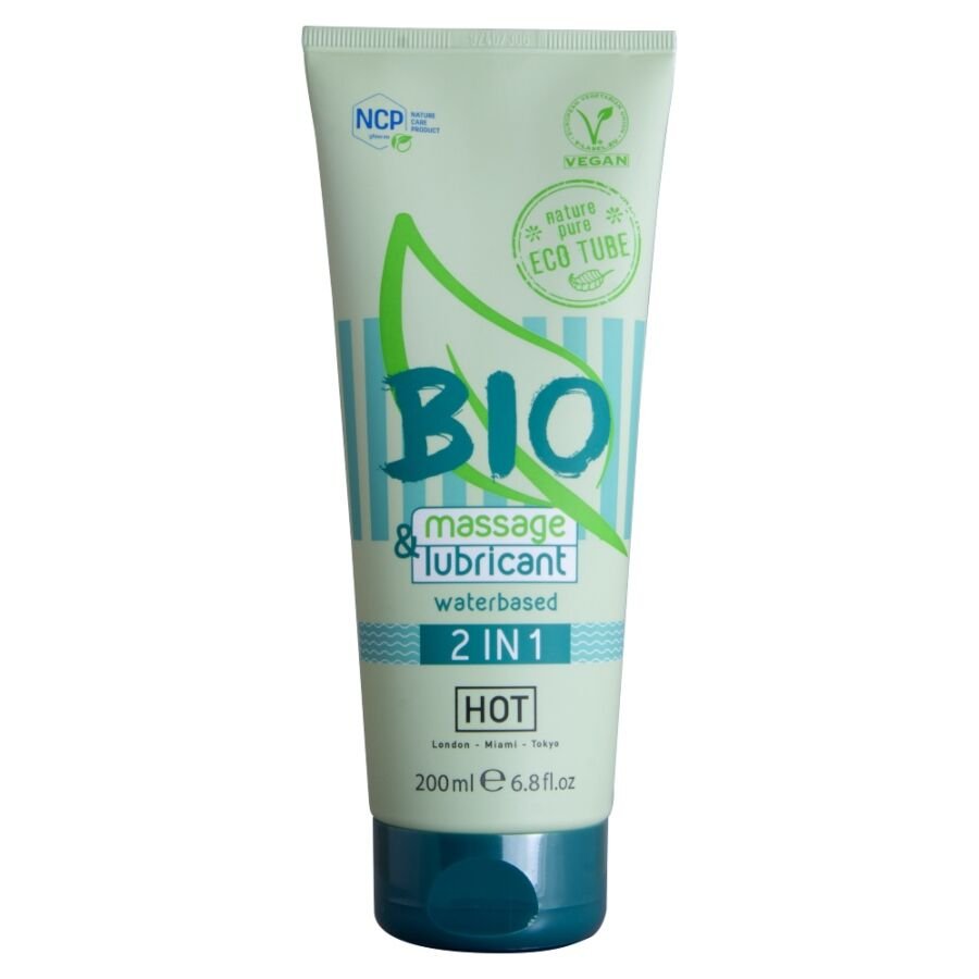 HOT - BIO MASSAGE & LUBRICANTE BASE AGUA 2 EN 1 200 ML - Base Agua - El Arte del Placer